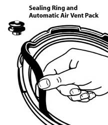 Presto Pressure Cooker Sealing Gasket #9905  Auto Air vent & Overpressure plug 