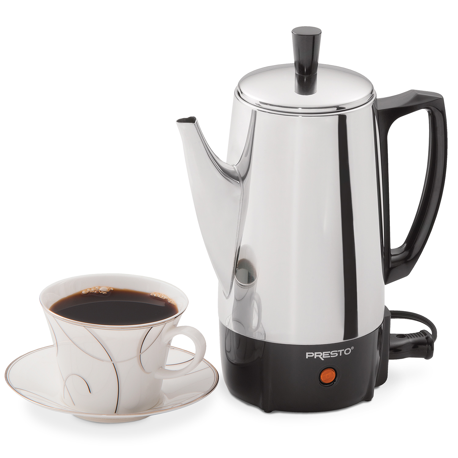 6-Cup Stainless Steel Coffee Maker - Coffee Makers - Presto® Presto Stainless Steel Coffee Maker