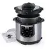 The Presto® Electric Pressure Cooker Plus showing the cooking pot, cooking rack, and instruction manual.