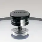 A close-up of the pressure regulator on the 4-Quart Aluminum Pressure Cooker.