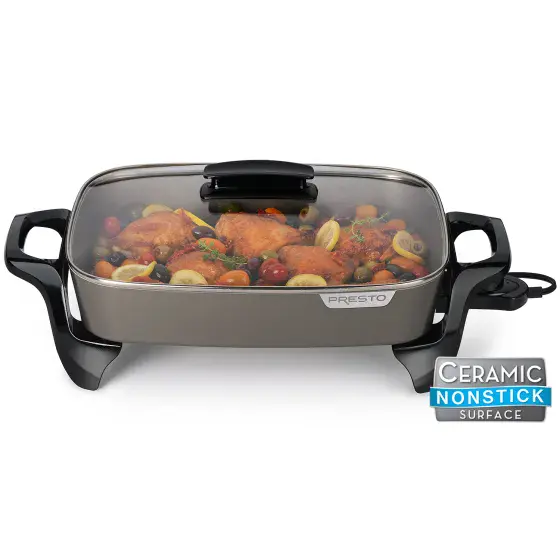 06856 16-inch Electric Skillet with ceramic nonstick surface.