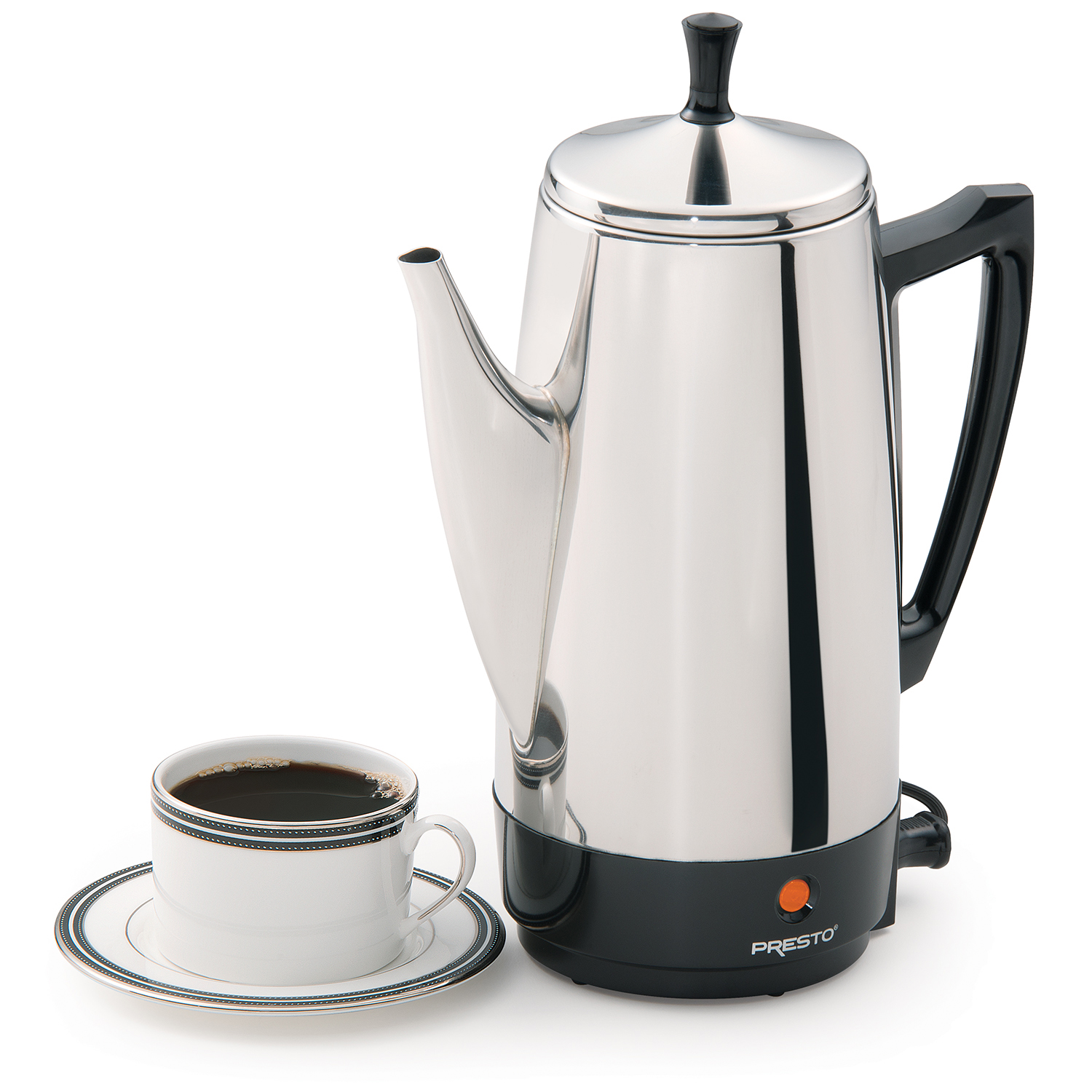 Presto 6-Cup Stainless Steel Coffee Maker, Silver