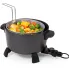 The Kitchen Kettle XL multi-cooker/steamer with steamed vegetables in the basket.