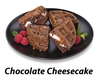Stuffler® stuffed waffle maker chocolate cheesecake
