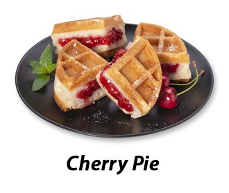 Stuffler® stuffed waffle maker cherry pie