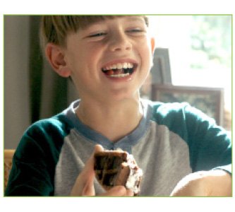 Child eating waffle
