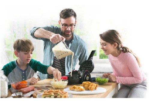 Stuffler® stuffed waffle maker family fun