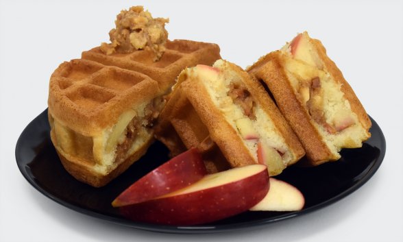 Apple Peanut Butter Stuffed Waffle