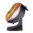 The HeatDish Plus Tilt parabolic electric heater tilted up 45 degrees.