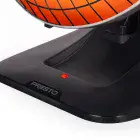 A close-up of the signal light on the HeatDish Plus Tilt parabolic electric heater.