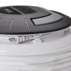 A close-up of the power cord wrapped around the top of the Dehydro Electric Food Dehydrator.