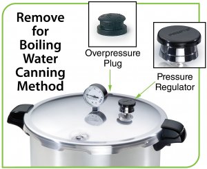 Remove Overpressure Plug and Regulator for Boiling Water Method