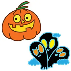 81591 Pumpkin/Ghosts Template for the PanGogh Pancake Art Griddle