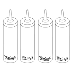 Set of Four Batter Bottles