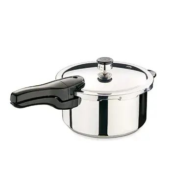 The 0134108 4-Quart Stainless Steel Pressure Cooker.