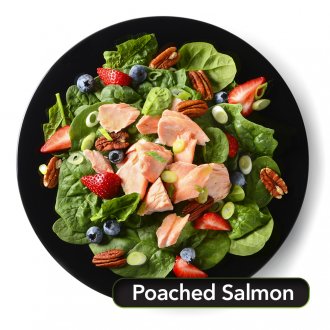 Poached Salmon on a plate