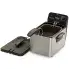 The Stainless Steel ProFry immersion element deep fryer with the cover off. The empty basket is in the fryer.