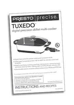 Presto Precise Tuxedo Digital Precision 16 Skillet Multi-Cooker