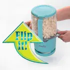 The PopLite My Munch hot air corn popper being flipped.