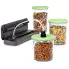 FreshDaddy 3-piece Vacuum Container Set with vacuum sealer attached.
