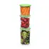 FreshDaddy 3-piece Vacuum Container Set stacked for space-saving storage.