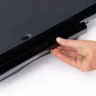 A close-up of the 20-inch Cool-touch Electric Griddle's drip tray.