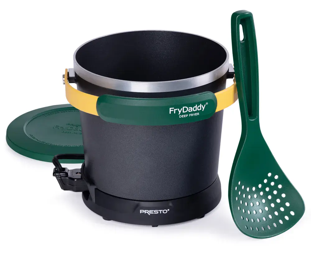 05427 Green and Gold FryDaddy electric deep fryer.