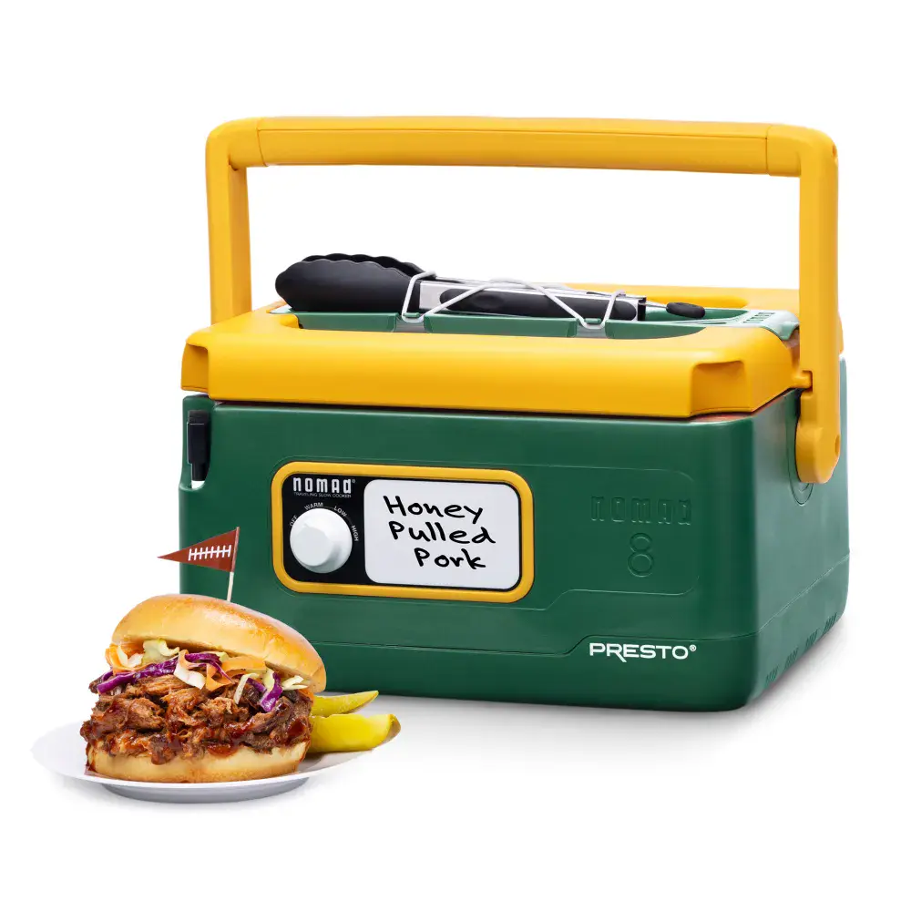 06019 Green and Gold 8-Quart Nomad Traveling Slow Cooker