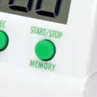 A close-up of the memory button on the front of the Electronic Digital Timer.