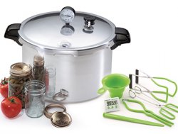 Canner, canning kit, and jars
