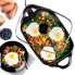 An overhead view of the 16-inch Electric Skillet with eggs and vegetables cooking inside.