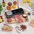 An overhead view of the FreshDaddy Vacuum Sealer with Digital Scale sealing a bag containing a steak.