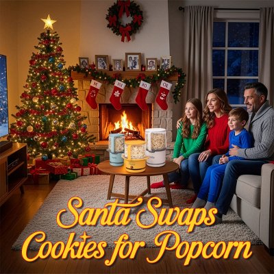 When Santa Swaps Cookies for Popcorn