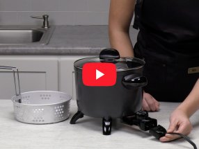 Link to a video demonstrating how to connect the heat control and magnetic cord on Presto Kitchen Kettle multi-cookers.