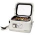 The Presto Nomad Traveling Slow Cooker with the cover open and soup in the pot.