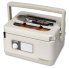 The Presto Nomad Traveling Slow Cooker with the cover closed and a utensil in the holder.