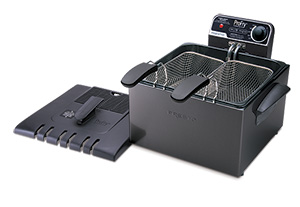 0548916 Black Stainless Steel Dual Basket ProFry immersion element deep fryer.