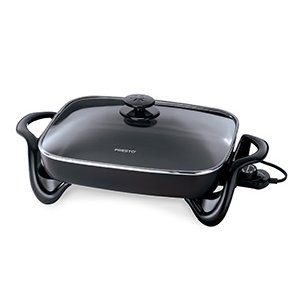 0685202 16-inch Electric Skillet with glass cover.