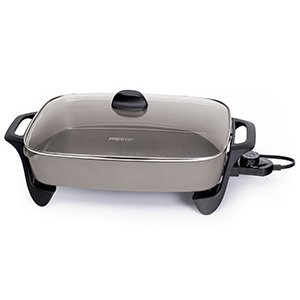 0686001 16-inch Electric Skillet with Glass Cover.