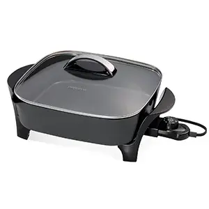 0711709 12-inch Electric Skillet with Glass Cover.