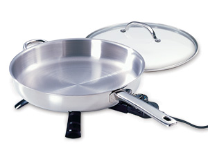 0730001 Stainless Steel Electric Skillet