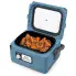 The Nomad 8-quart Traveling Slow Cooker with the cover open. Honey BBQ wings are in the pot.