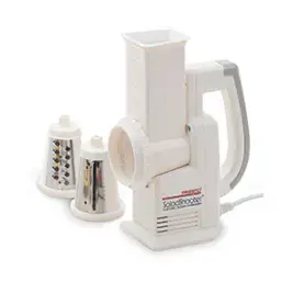 0291001 SaladShooter&reg; electric slicer/shredder with processing cones.