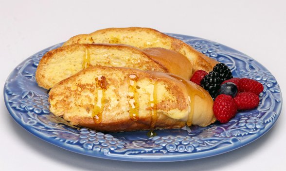 Vanilla Cream French Toast on a plate.