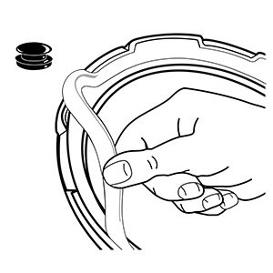 09990 Pressure Cooker Sealing Ring/Overpressure Plug Pack