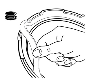09990 Pressure Cooker Sealing Ring/Overpressure Plug Pack