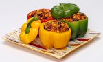 Southwest Stuffed Peppers on a plate.