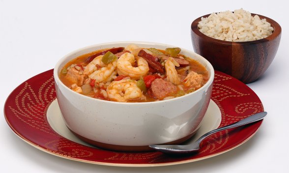 Jambalaya in a bowl.