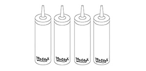 81605 Set of Four Batter Bottles