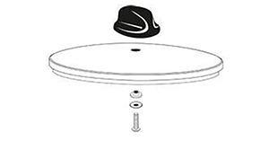 85676 Glass Cover and Knob Assembly